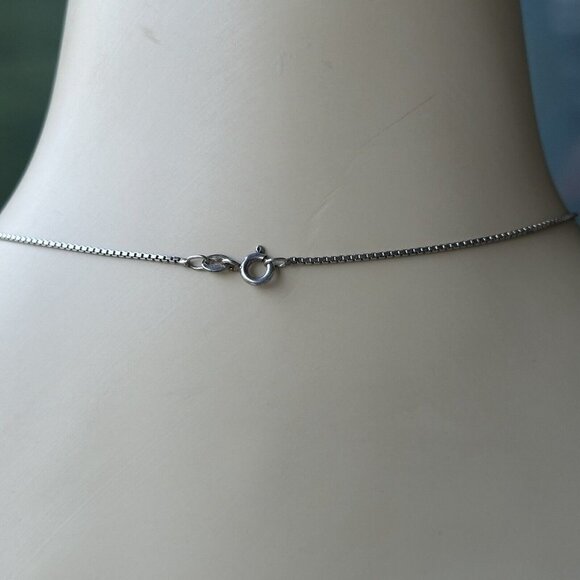 LENOX Sterling Silver Dolphin Pendant Blue Lapis Tail Inlay Chain Necklace 20" - Picture 6 of 10